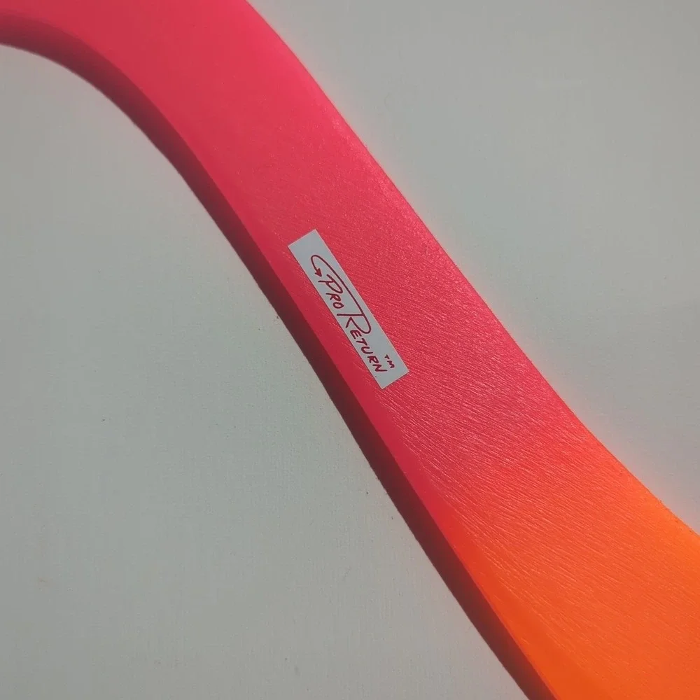 Vintage Eric Darnell Plastic Polypropylene Boomerang Man Pro Return Neon